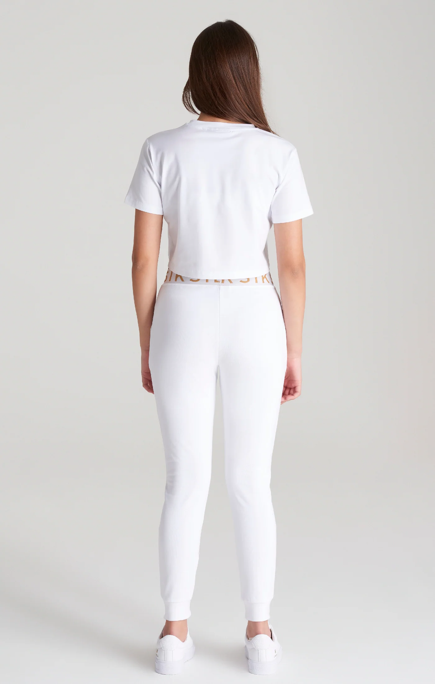 Girls White Taped Jogger - Image 5