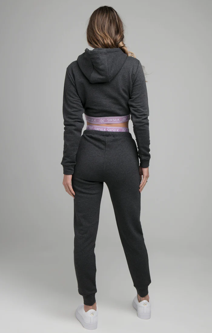 SikSilk Tape Overhead Hoodie - Charcoal Marl - Image 6