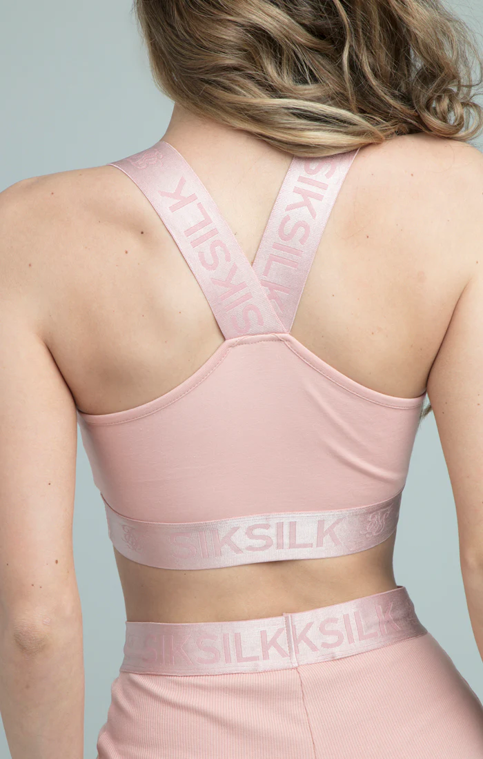 SikSilk Tape Strap Bralette - Pink - Image 5