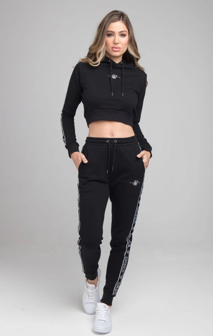 SikSilk Tape Track Top - Black - Image 4