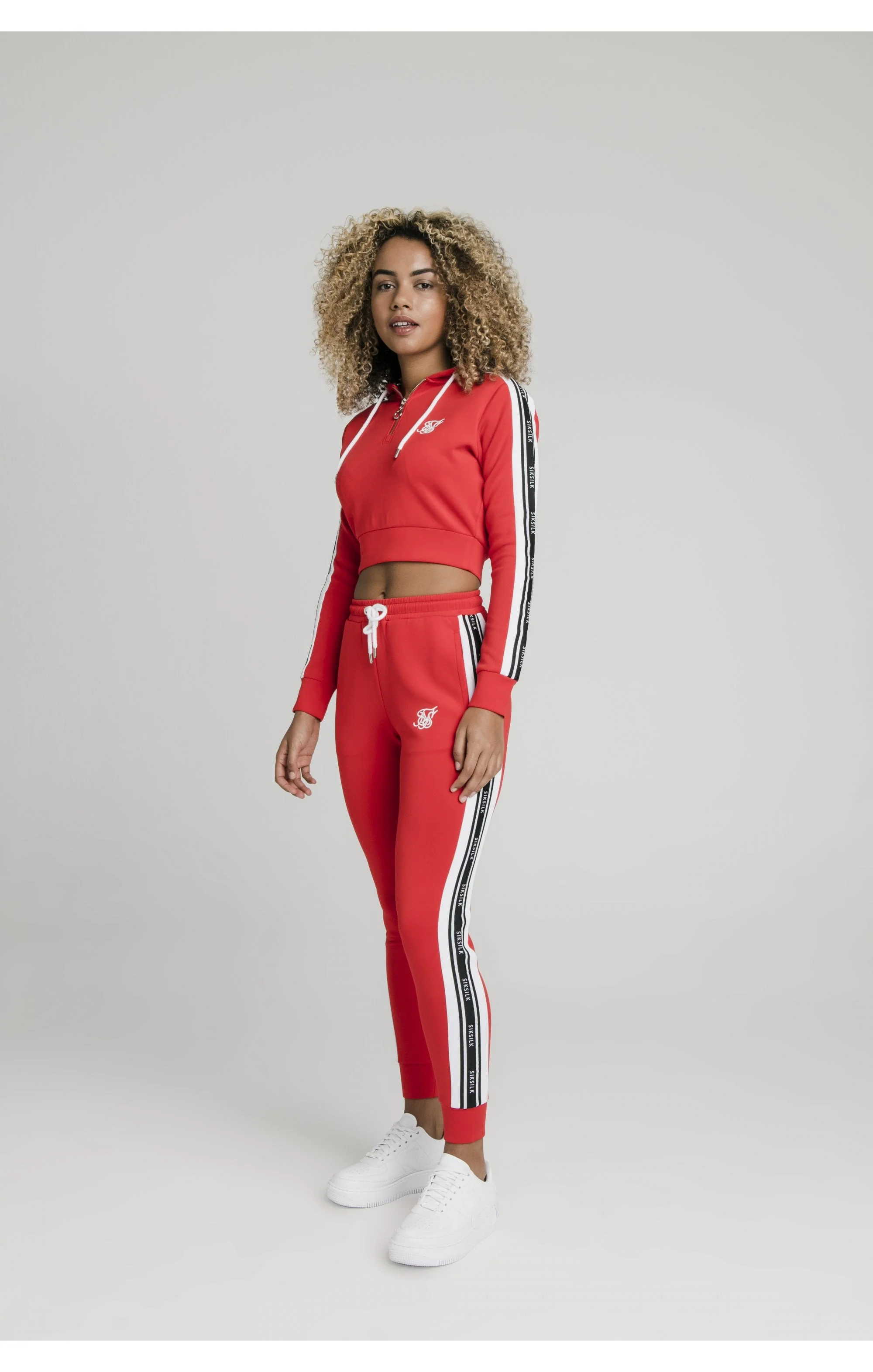 SikSilk Tape Track Top - Red - Image 4