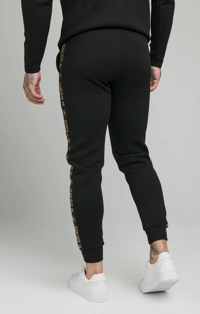 Black Tape Zip Through Hoodie And Jogger Set - Image 9
