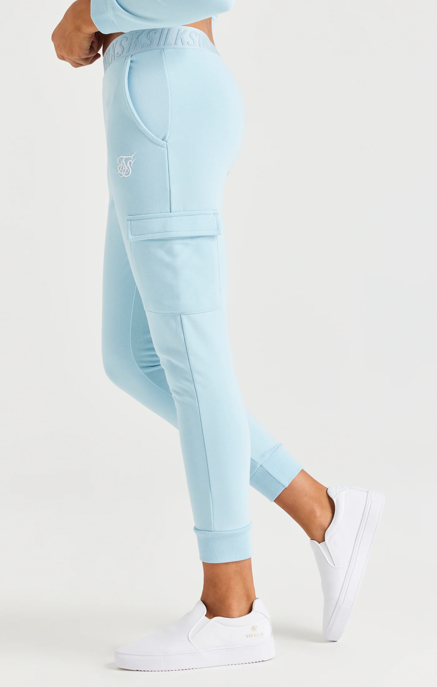 SikSilk Taped Cargo Pants - Blue - Image 2