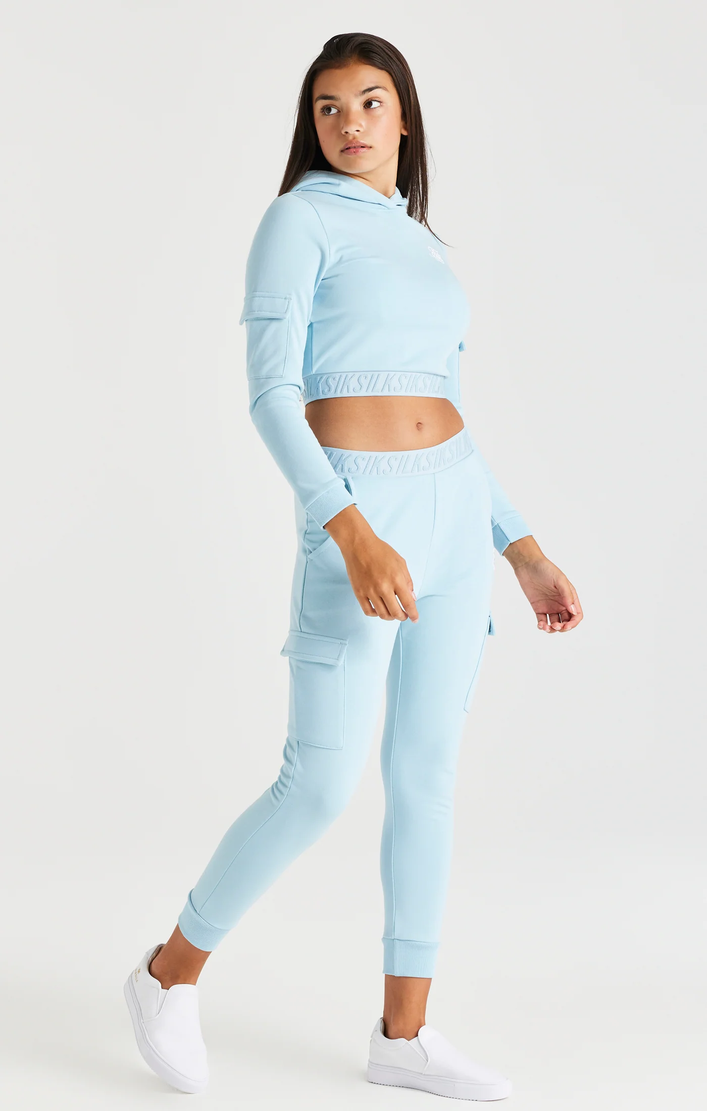 SikSilk Taped Cargo Pants - Blue - Image 3