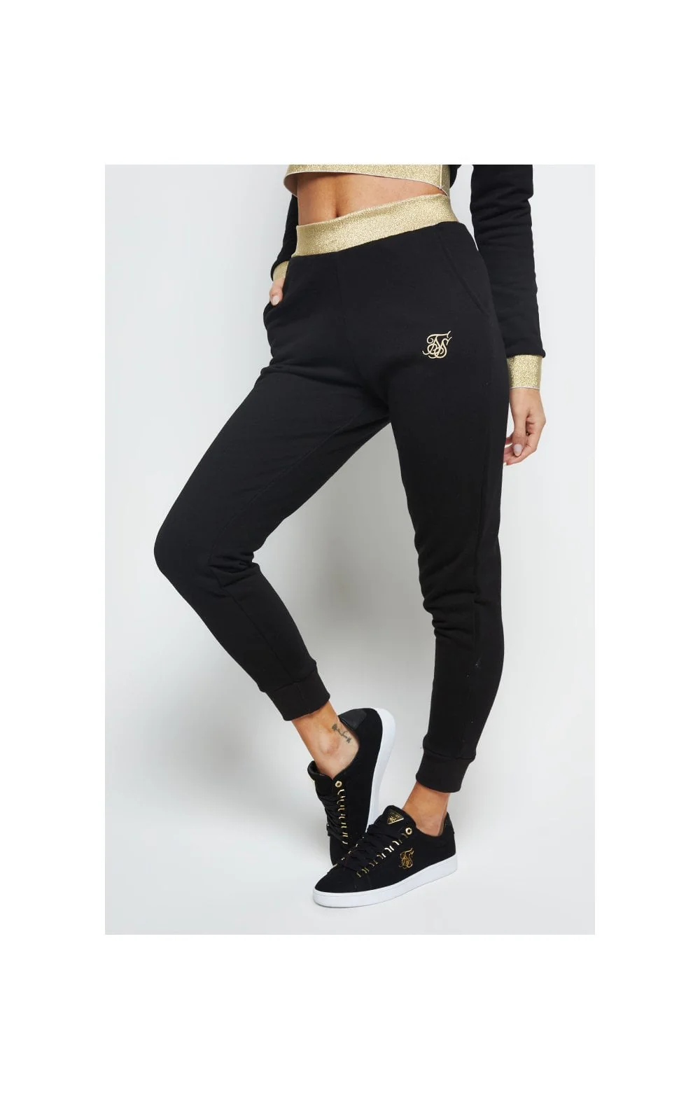SikSilk Taped Jogger - Black