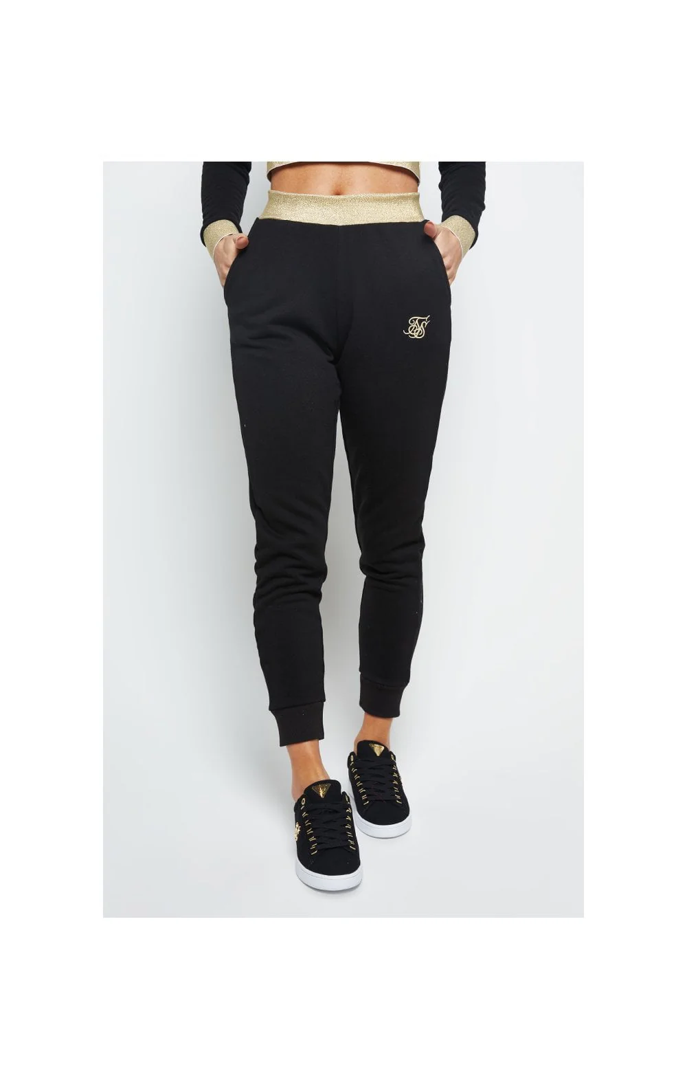 SikSilk Taped Jogger - Black - Image 2