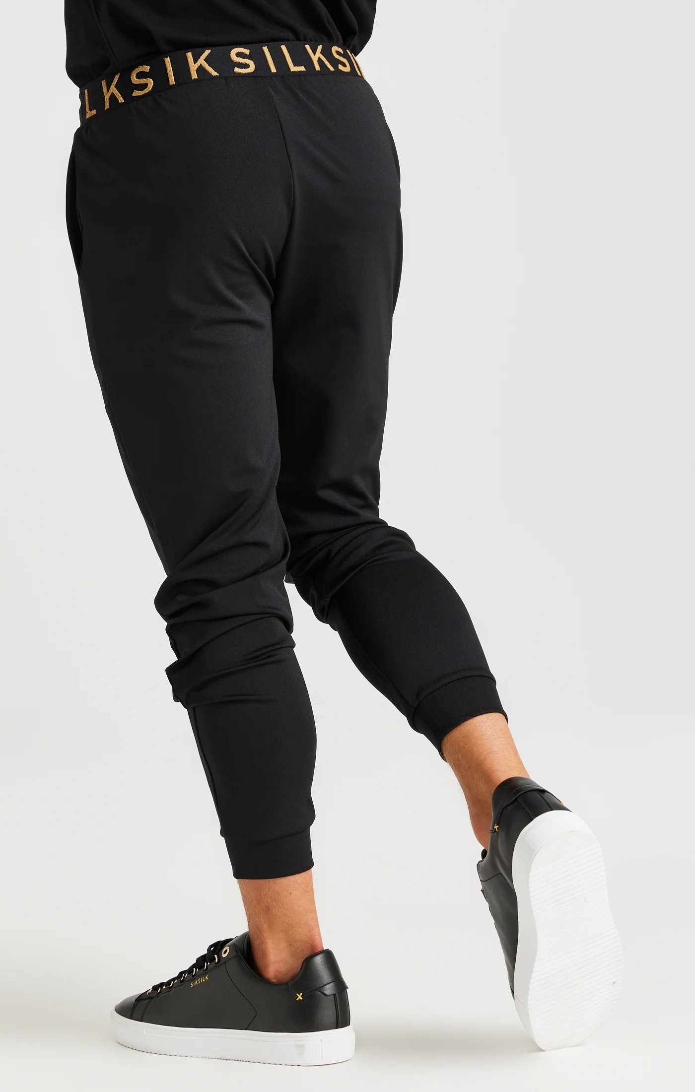 SikSilk Taped Joggers - Black - Image 4