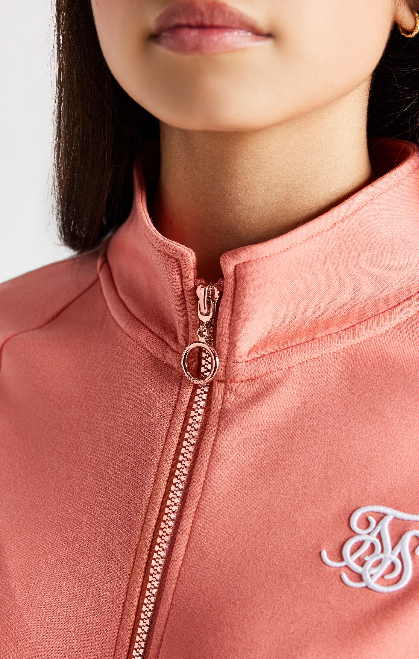 Girls Coral Taped Longline Zip Thru - Image 2