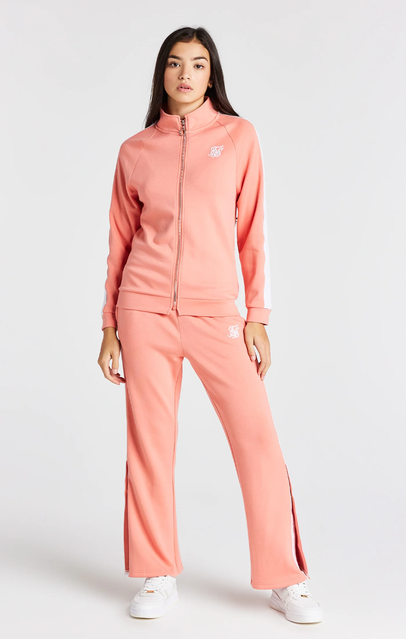 Girls Coral Taped Longline Zip Thru - Image 4