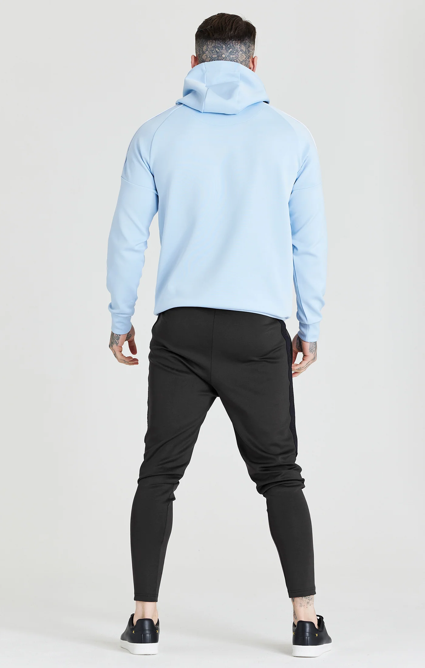SikSilk Taped Overhead Hoodie - Blue - Image 5