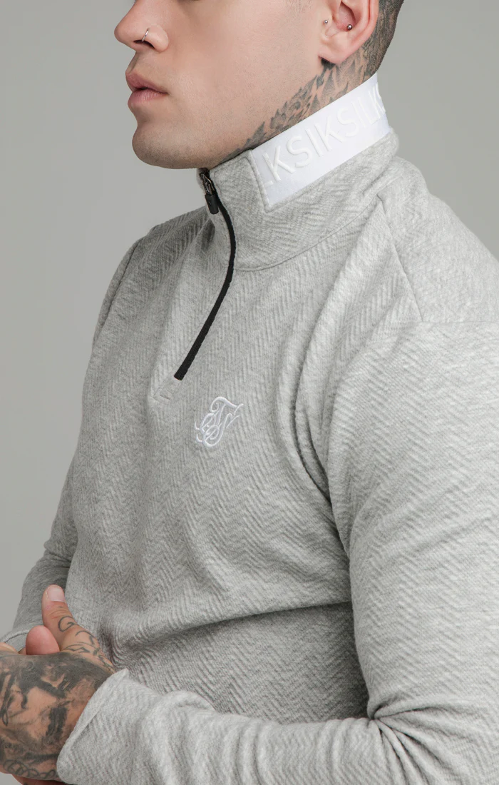 Grey Taped Quarter Zip - Image 2