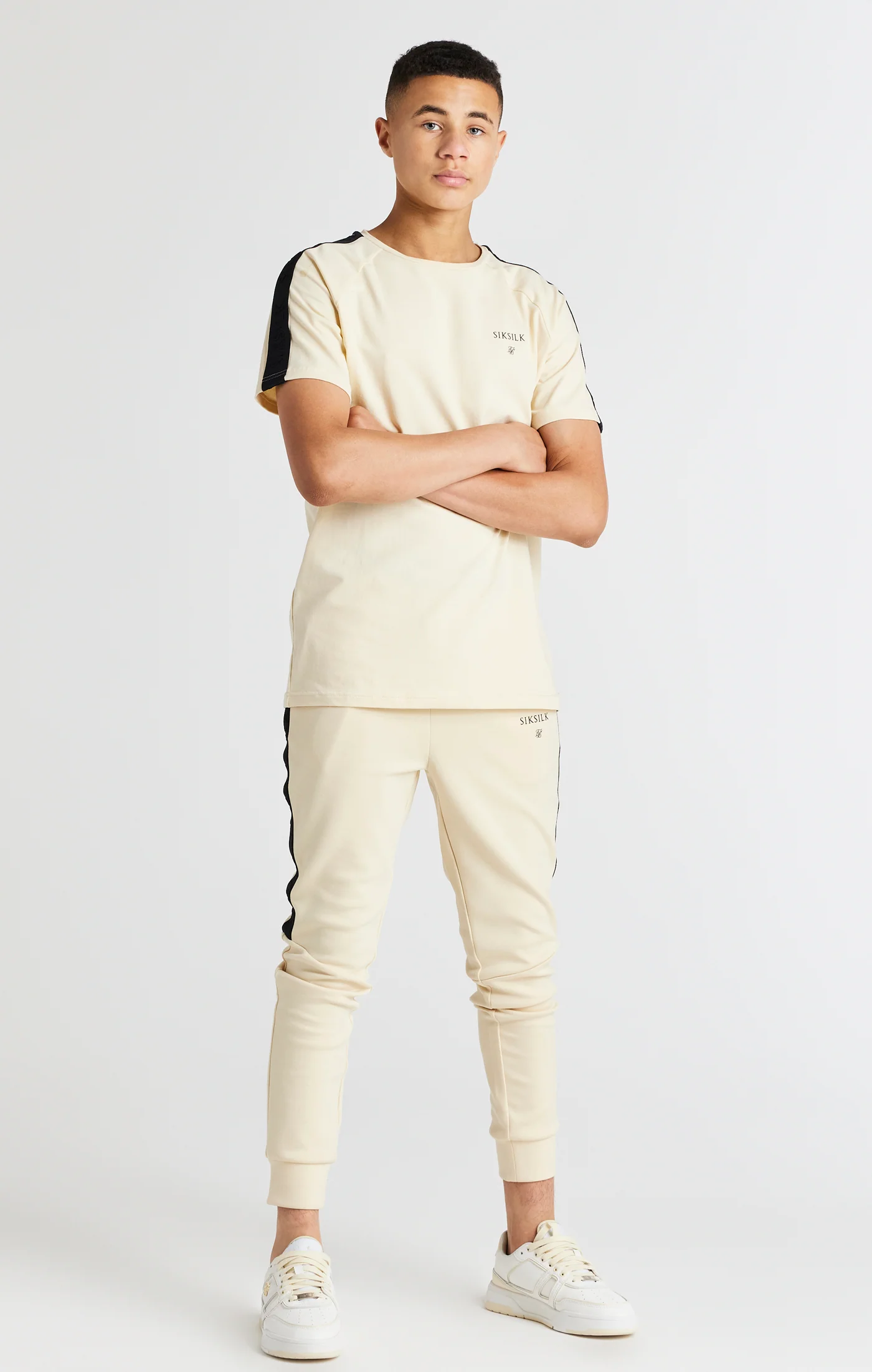 Boys Beige Taped Raglan T-Shirt - Image 3
