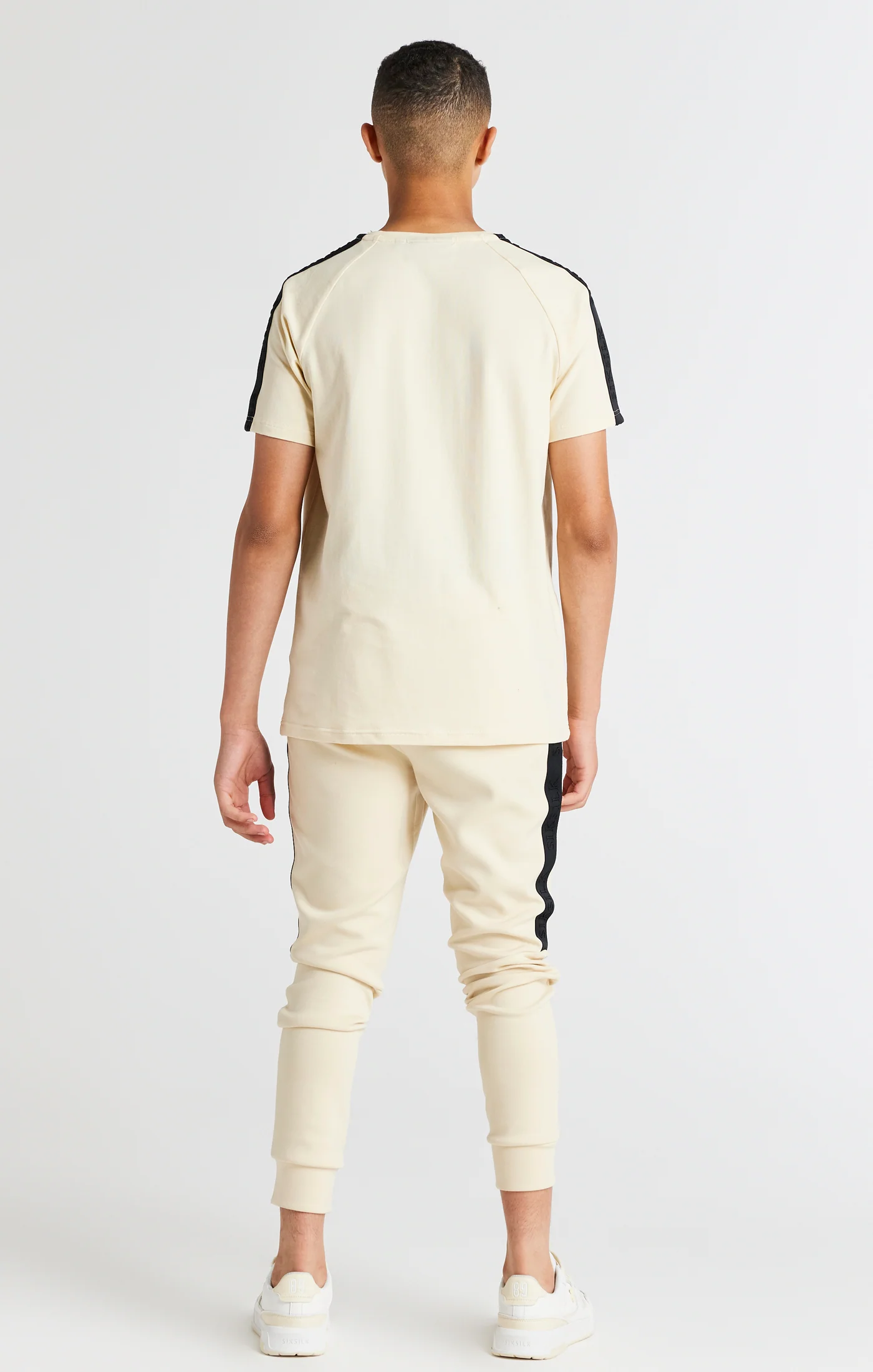 Boys Beige Taped Raglan T-Shirt - Image 5