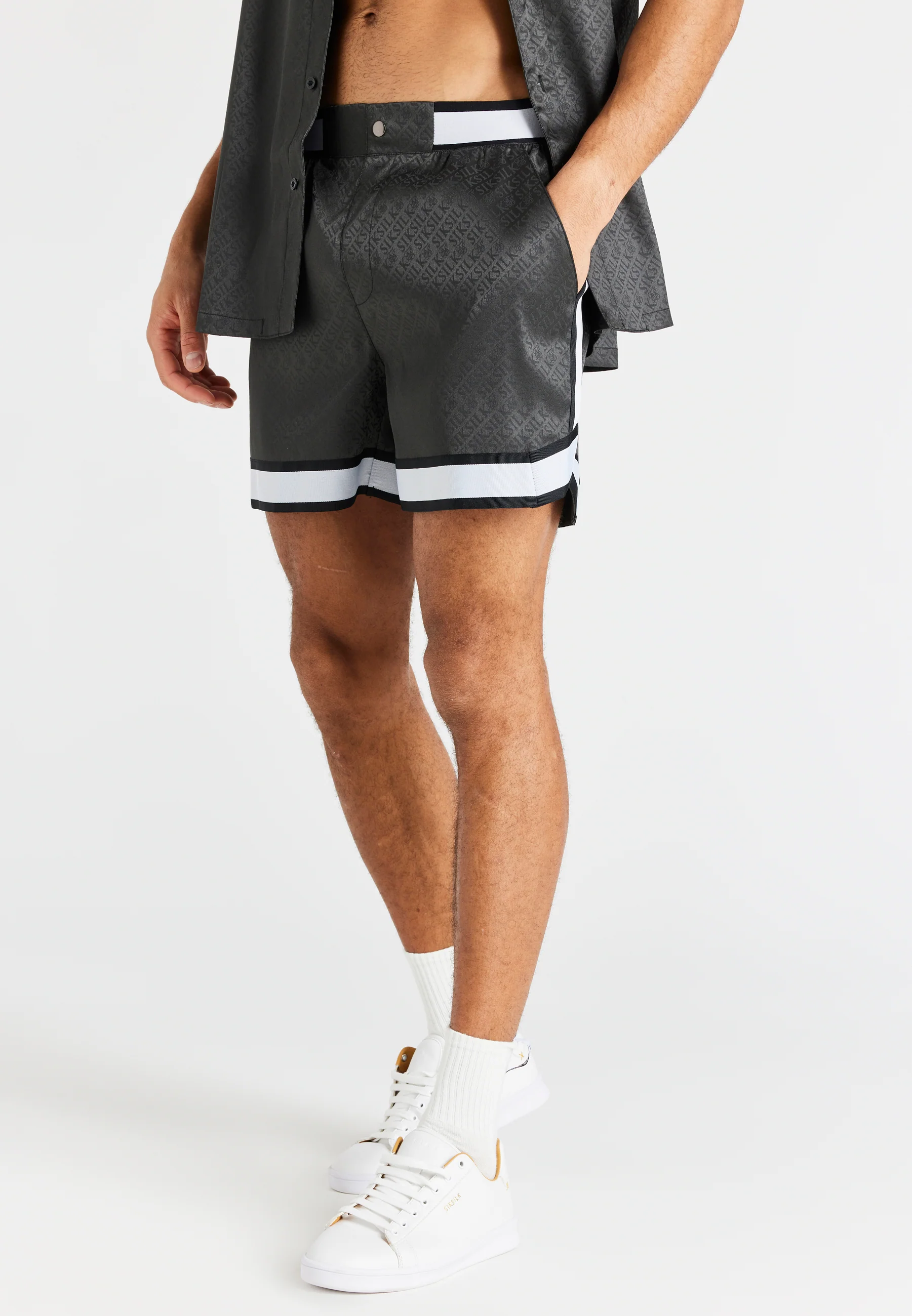 Grey Taped Smart Short