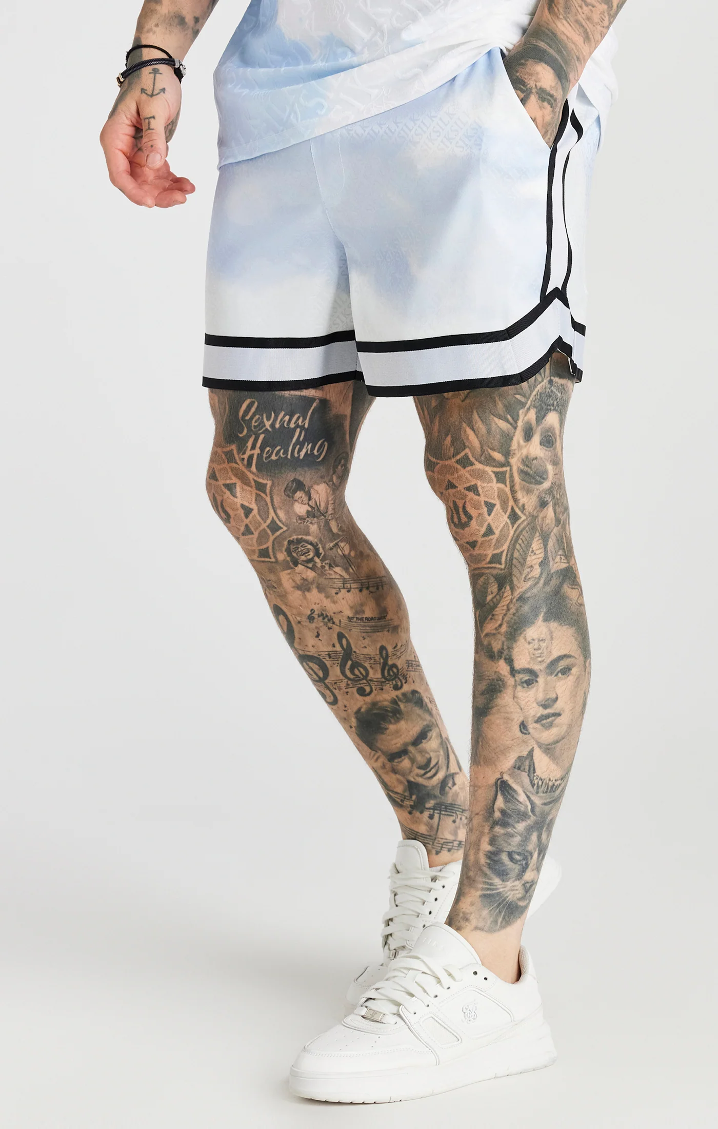White Taped Smart Short