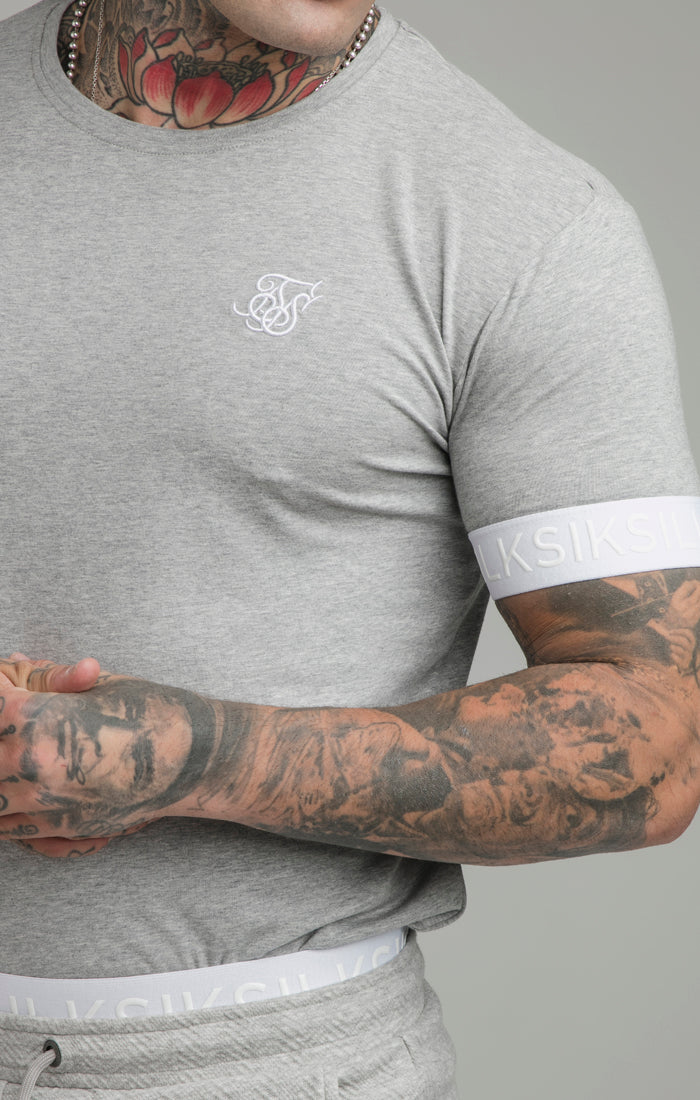 Grey Elastic Cuff T-Shirt - Image 2