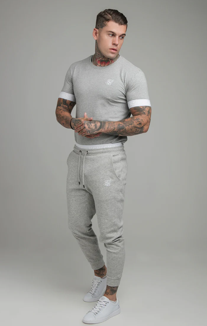 Grey Elastic Cuff T-Shirt - Image 3