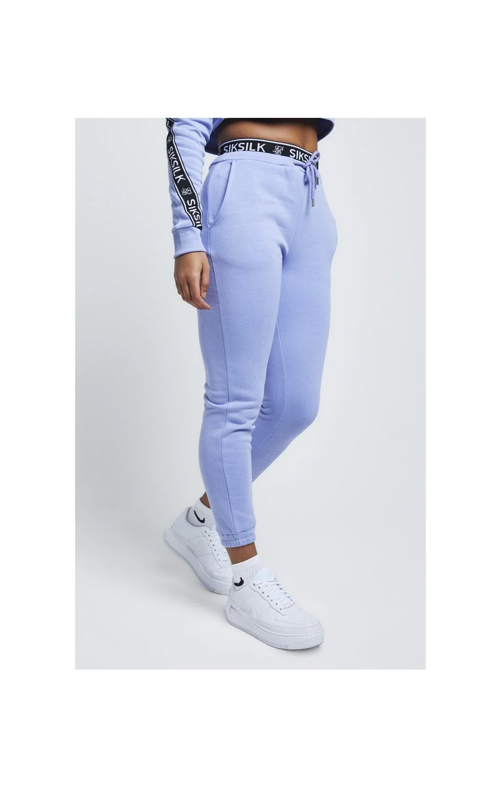 SikSilk Taped Waist Jogger - Violet - Image 3