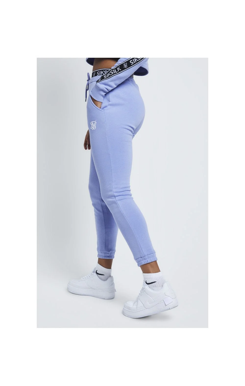 SikSilk Taped Waist Jogger - Violet - Image 4