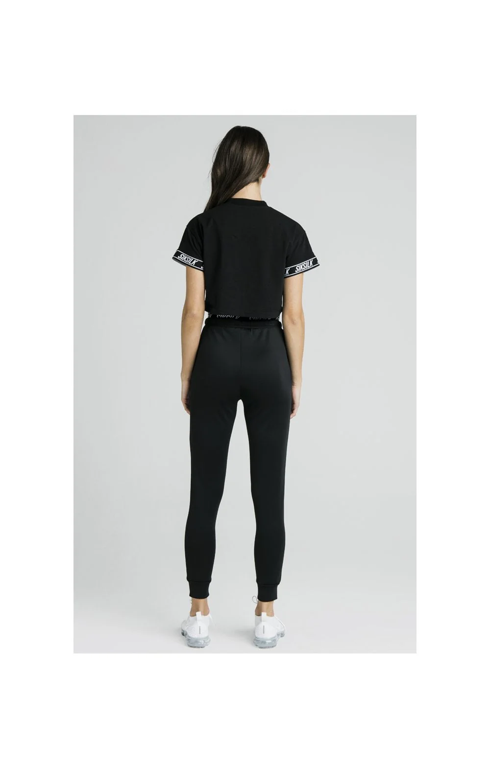 SikSilk Taped Waist Track Pants – Black - Image 4