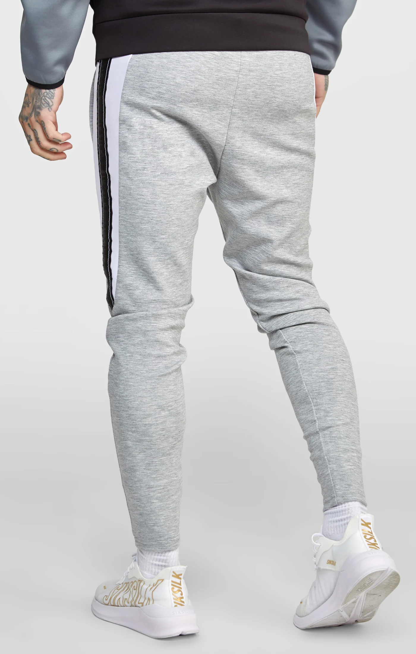 Grey Taped Zip Thru Track Top - Image 4
