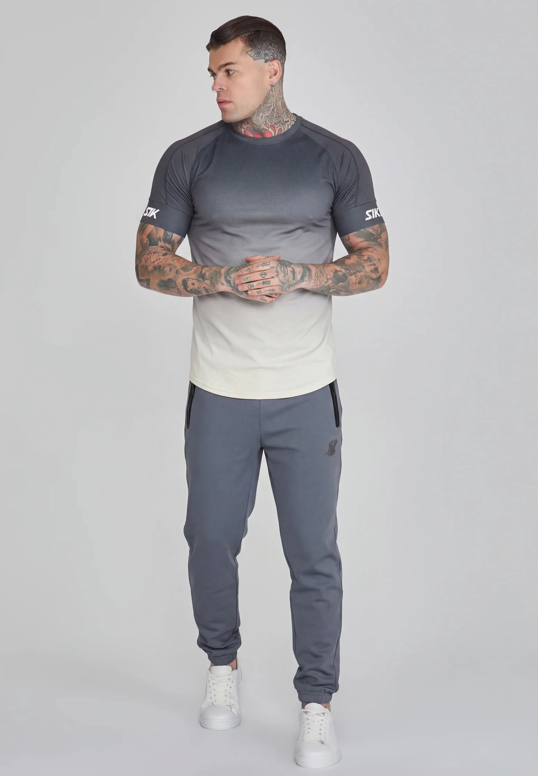 Blue Tapered Joggers - Image 2