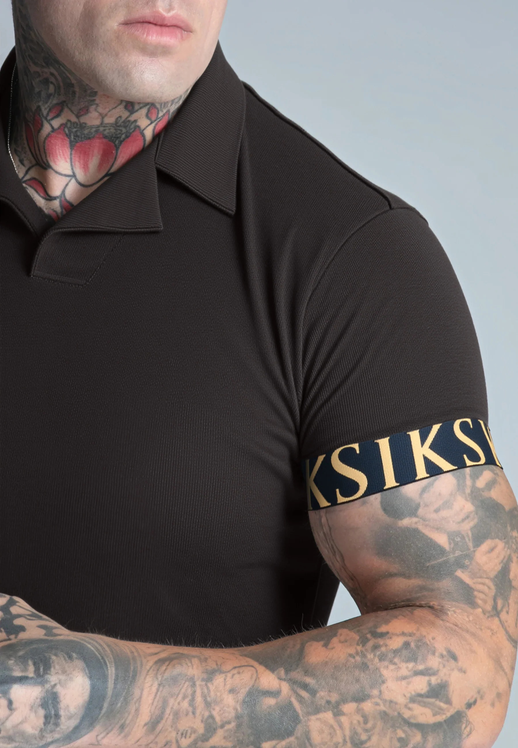 Black Tech Polo T-Shirt - Image 2