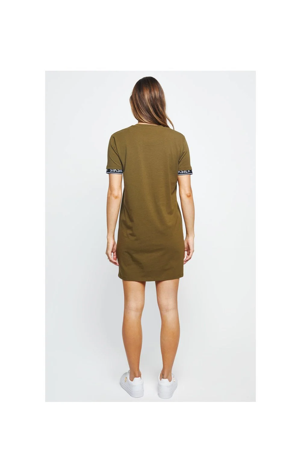 SikSilk Tech T-Shirt Dress - Khaki - Image 5