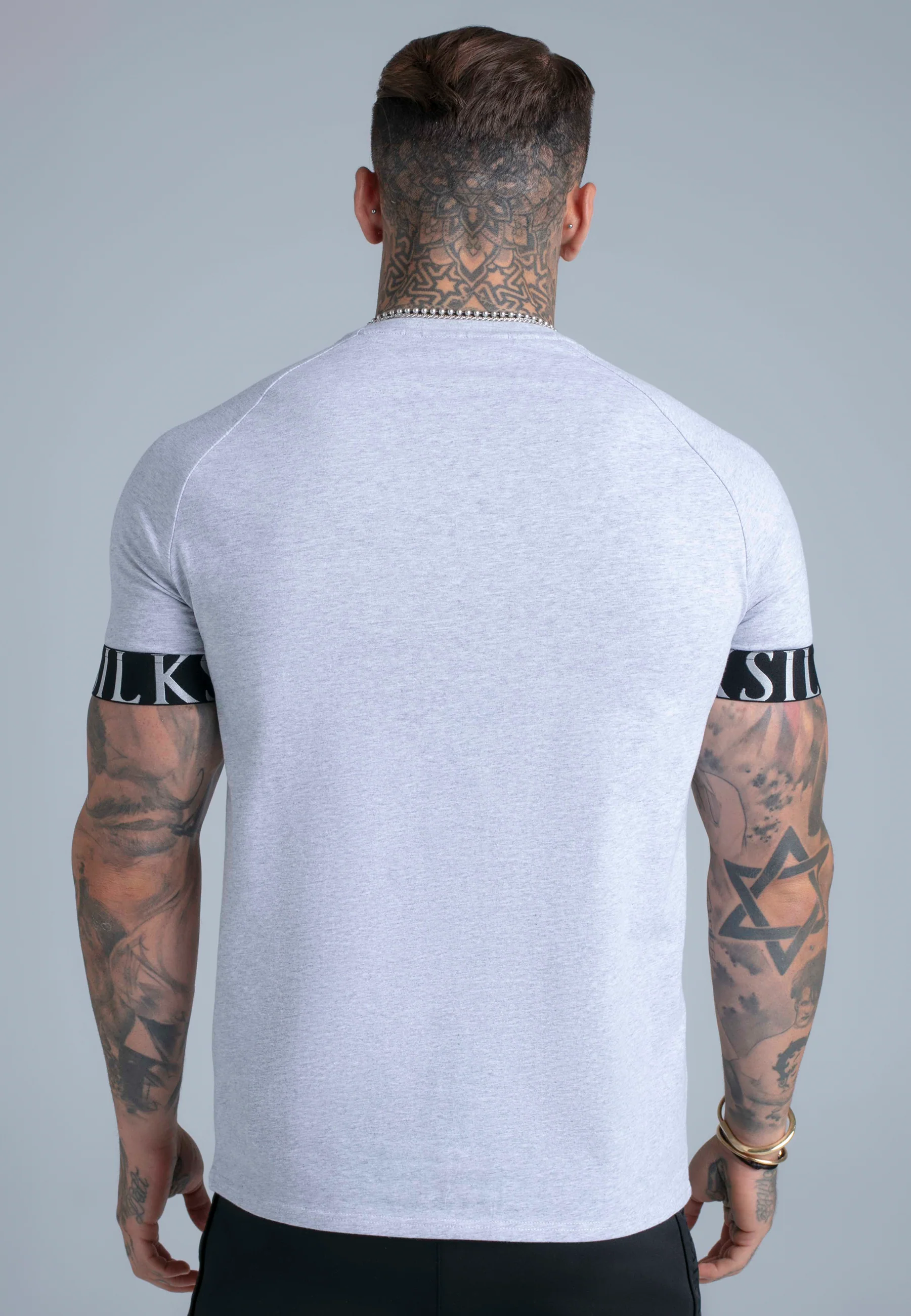 Grey Marl Tech T-Shirt - Image 5