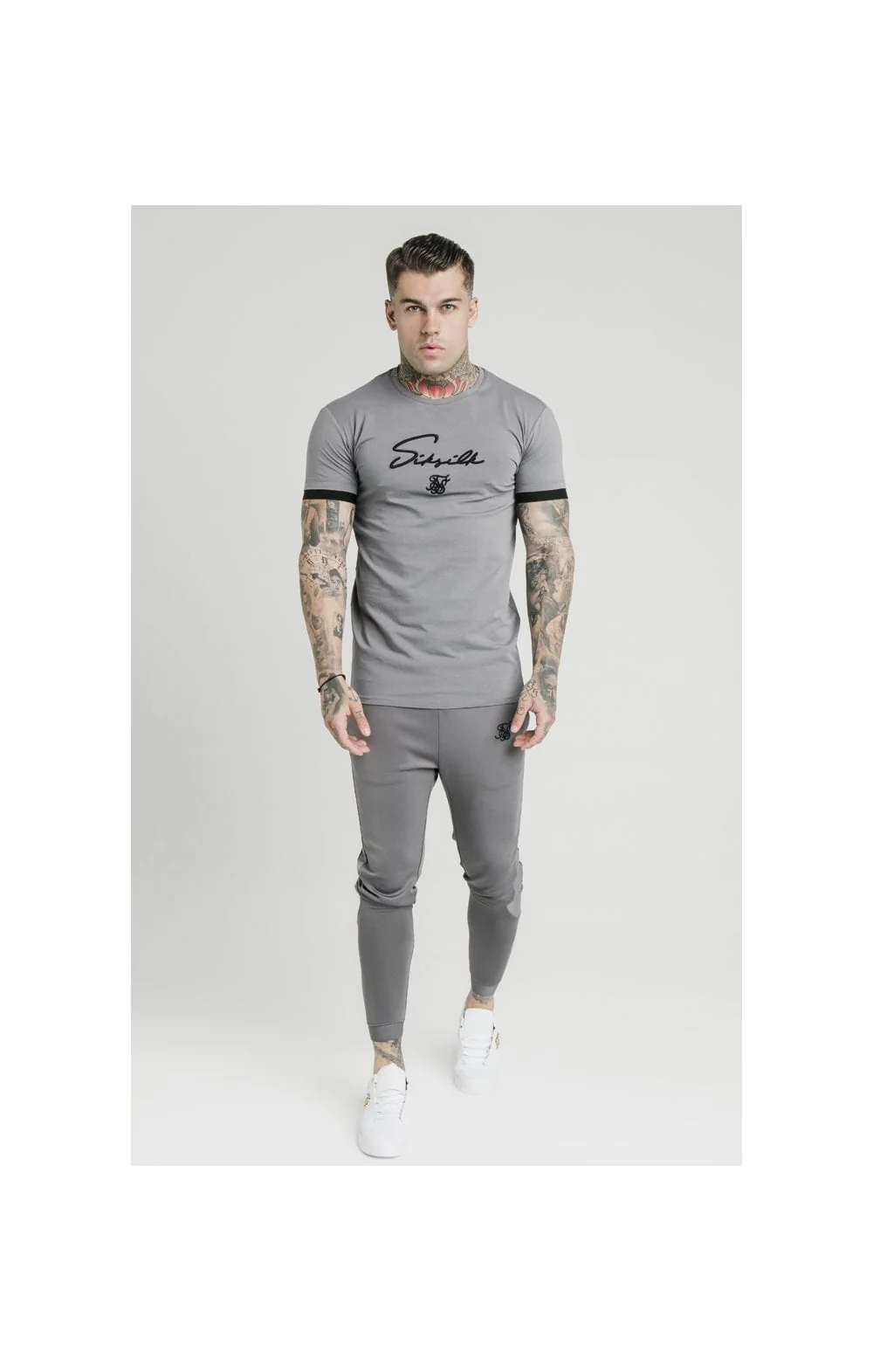 SikSilk Tech Tee - Grey - Image 3