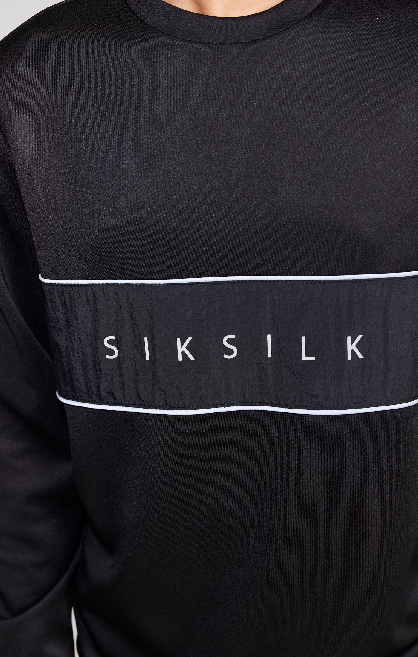Boys Black Poly Crew Sweatshirt - Image 2