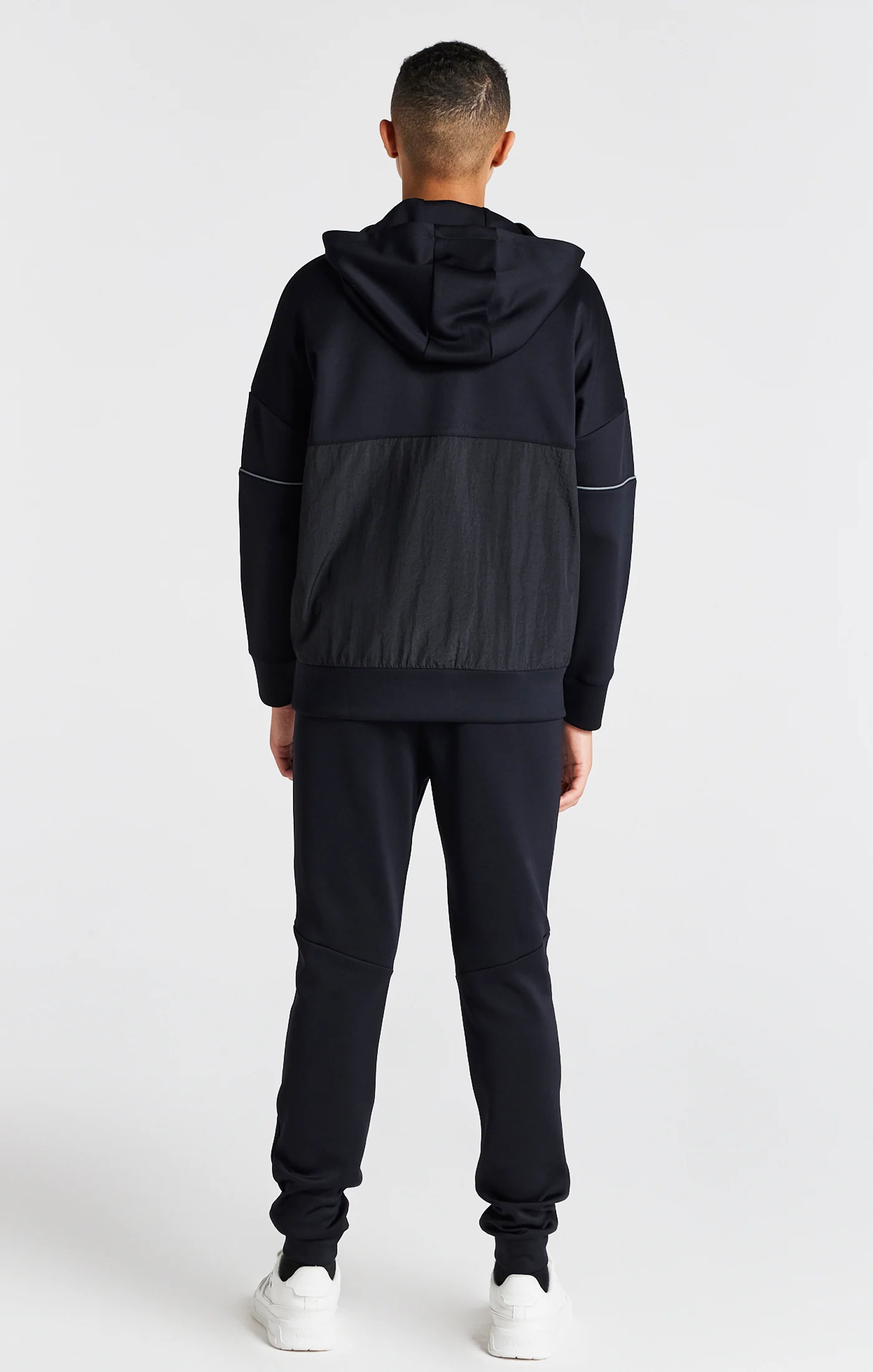 Boys Black Half Zip Hoodie - Image 5