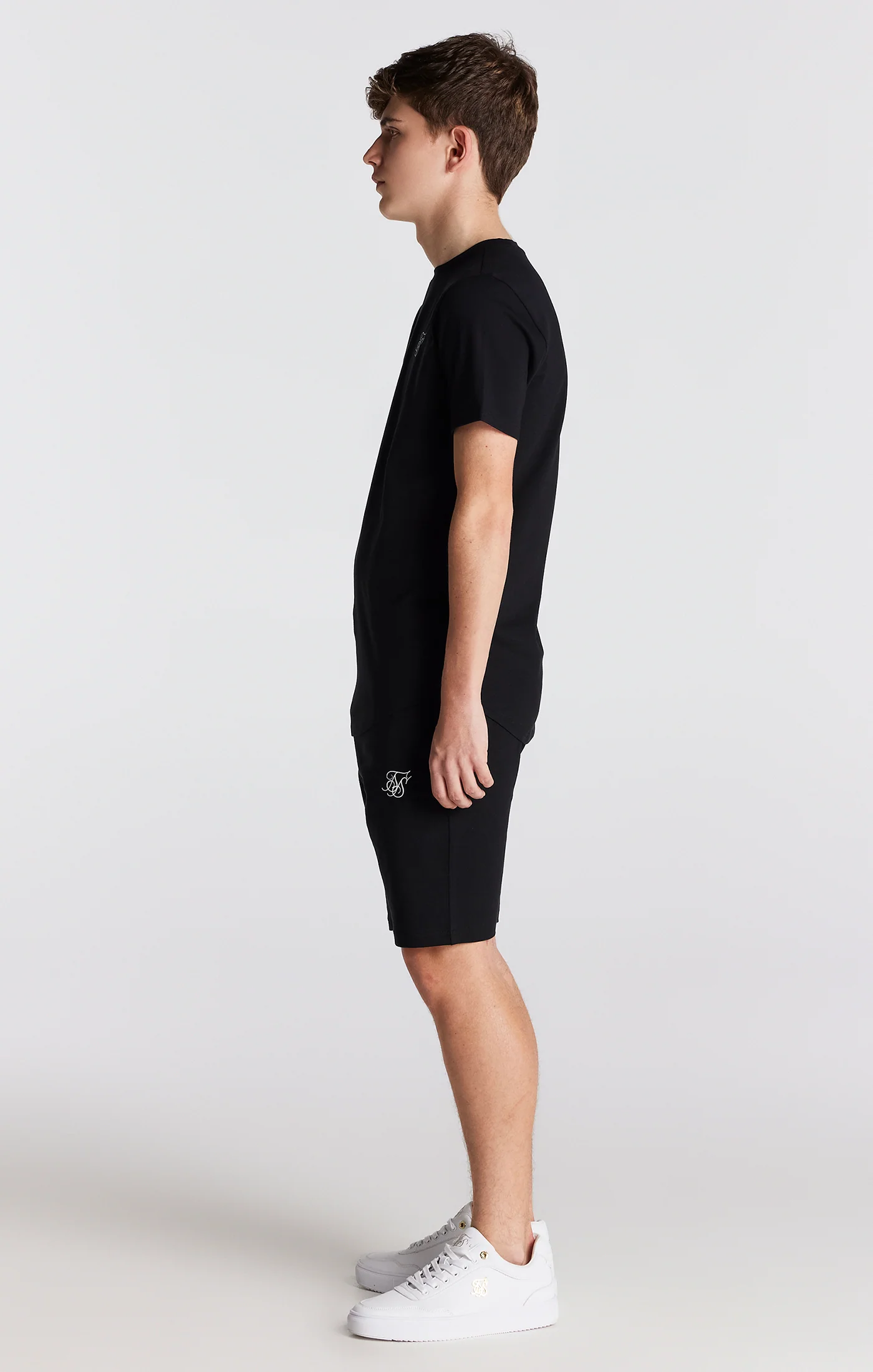 SikSilk Twin Set Tee & Shorts - Black - Image 2