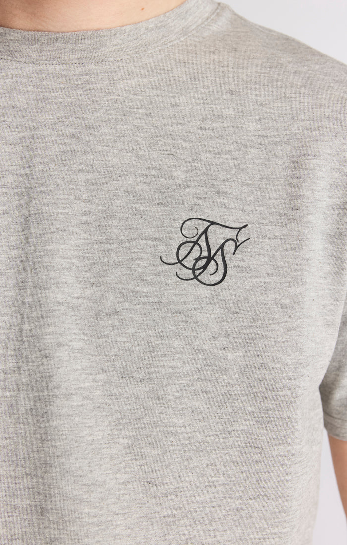 SikSilk Twin Set Tee & Shorts - Grey Marl - Image 6