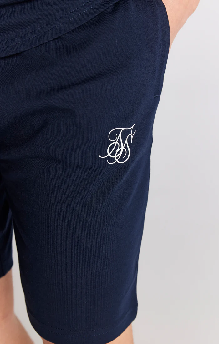 SikSilk Twin Set Tee & Shorts - Navy - Image 10