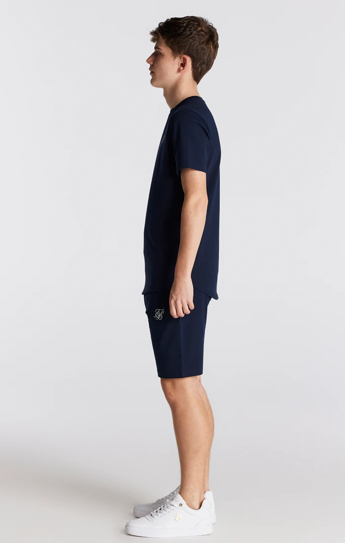 SikSilk Twin Set Tee & Shorts - Navy - Image 2