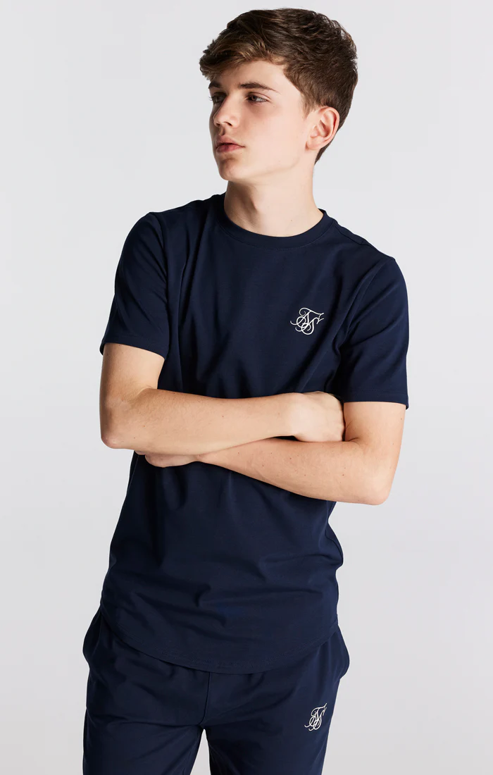SikSilk Twin Set Tee & Shorts - Navy - Image 4