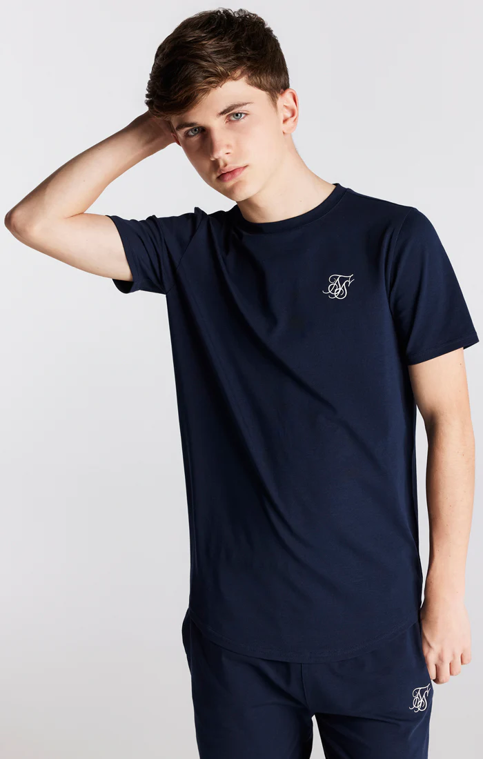 SikSilk Twin Set Tee & Shorts - Navy - Image 5