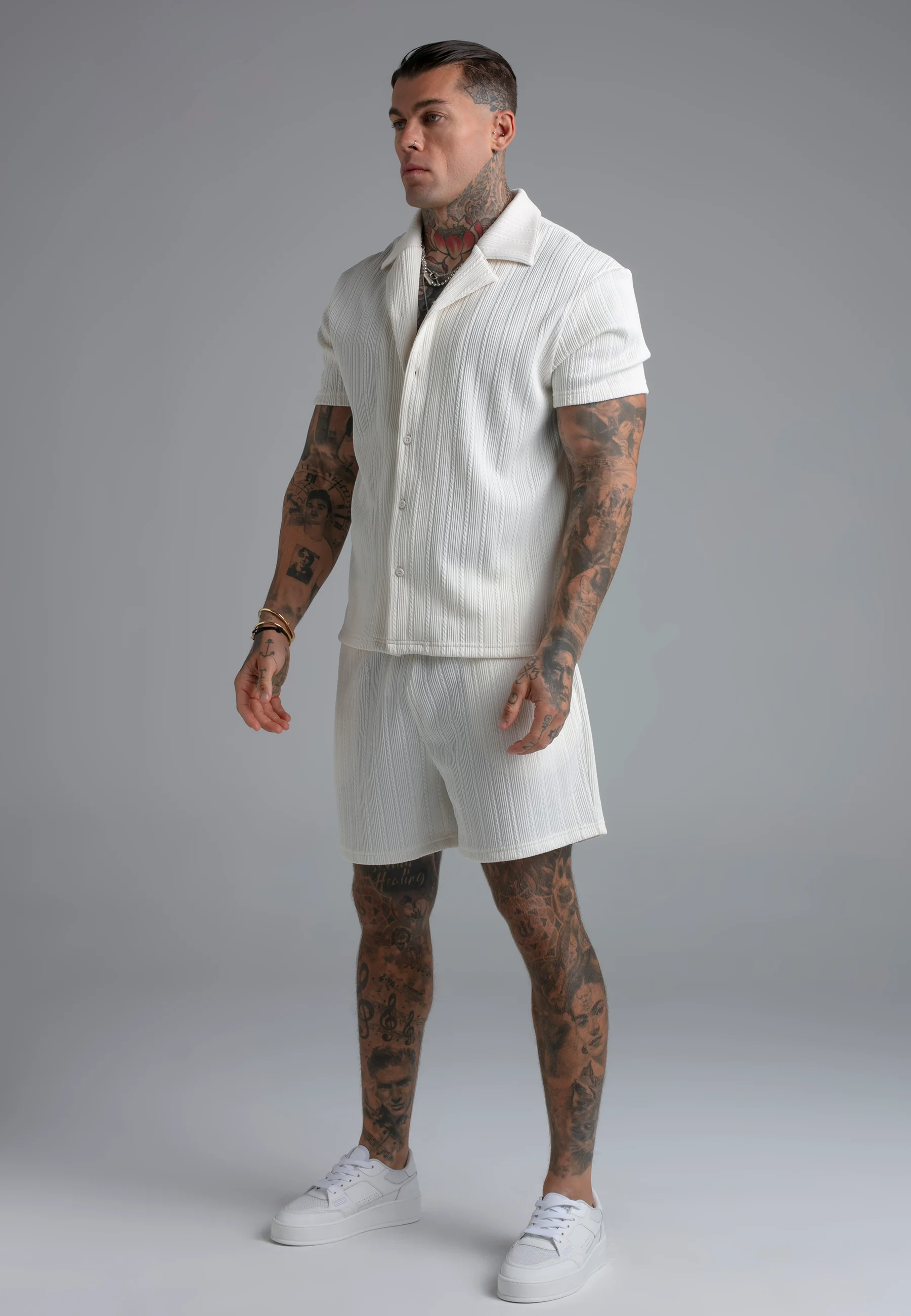 Ecru Textured Shirt - Image 4
