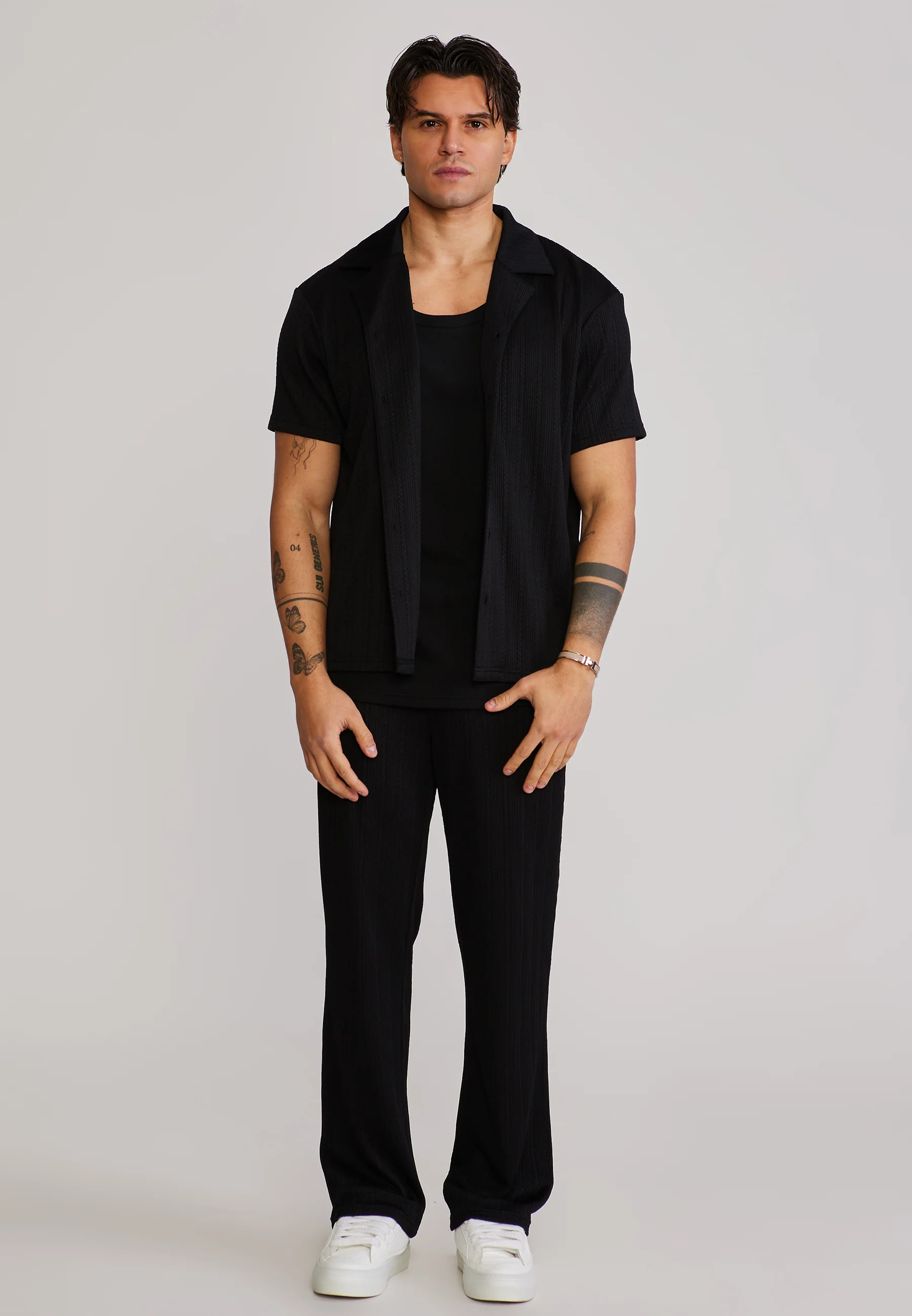 Black Textured Shirt - Image 3