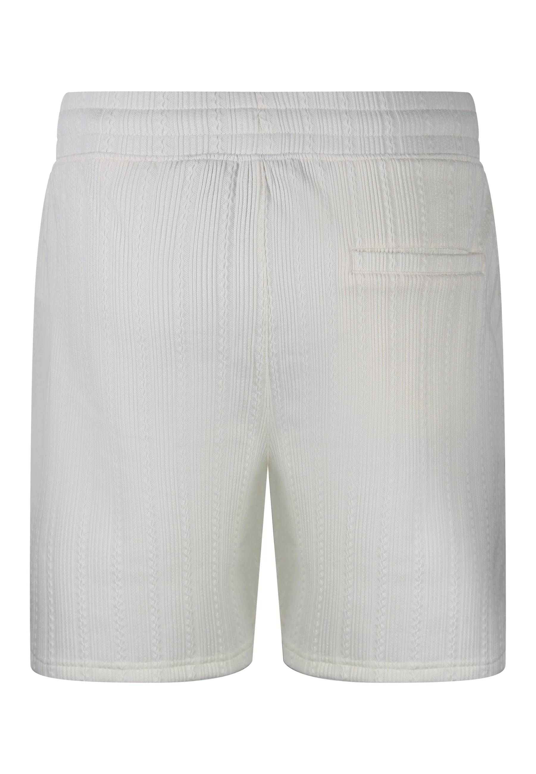 Ecru Textured Shorts - Image 7