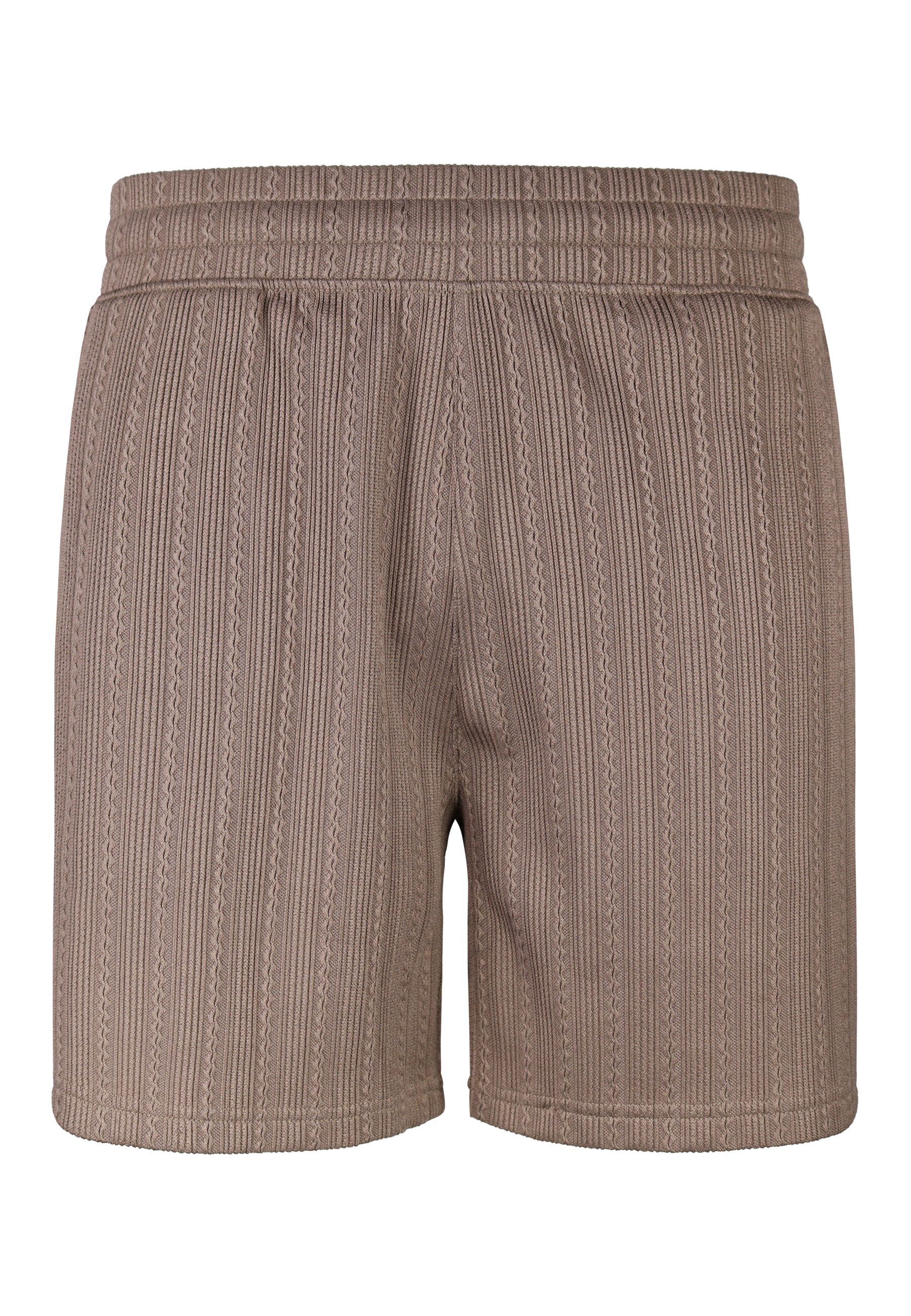 Brown Textured Shorts - Image 6