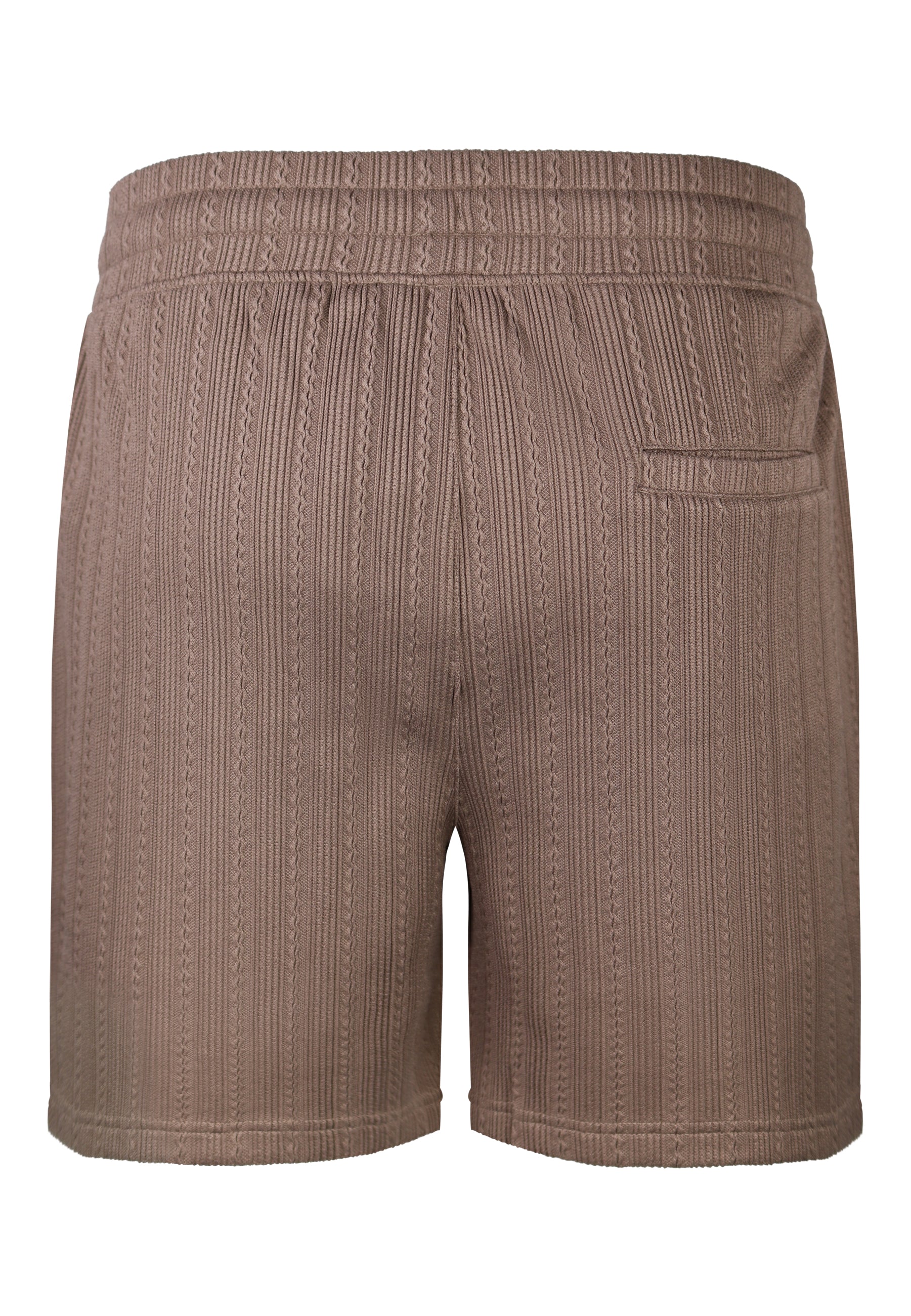 Brown Textured Shorts - Image 7