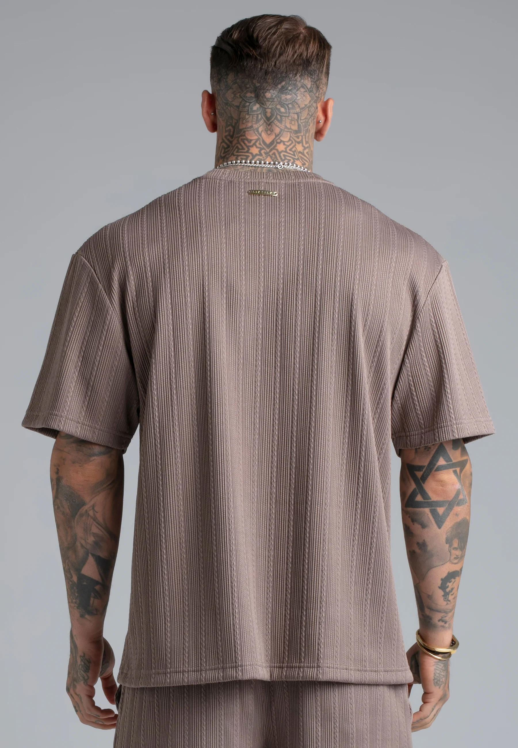 Brown Textured T-Shirt - Image 5