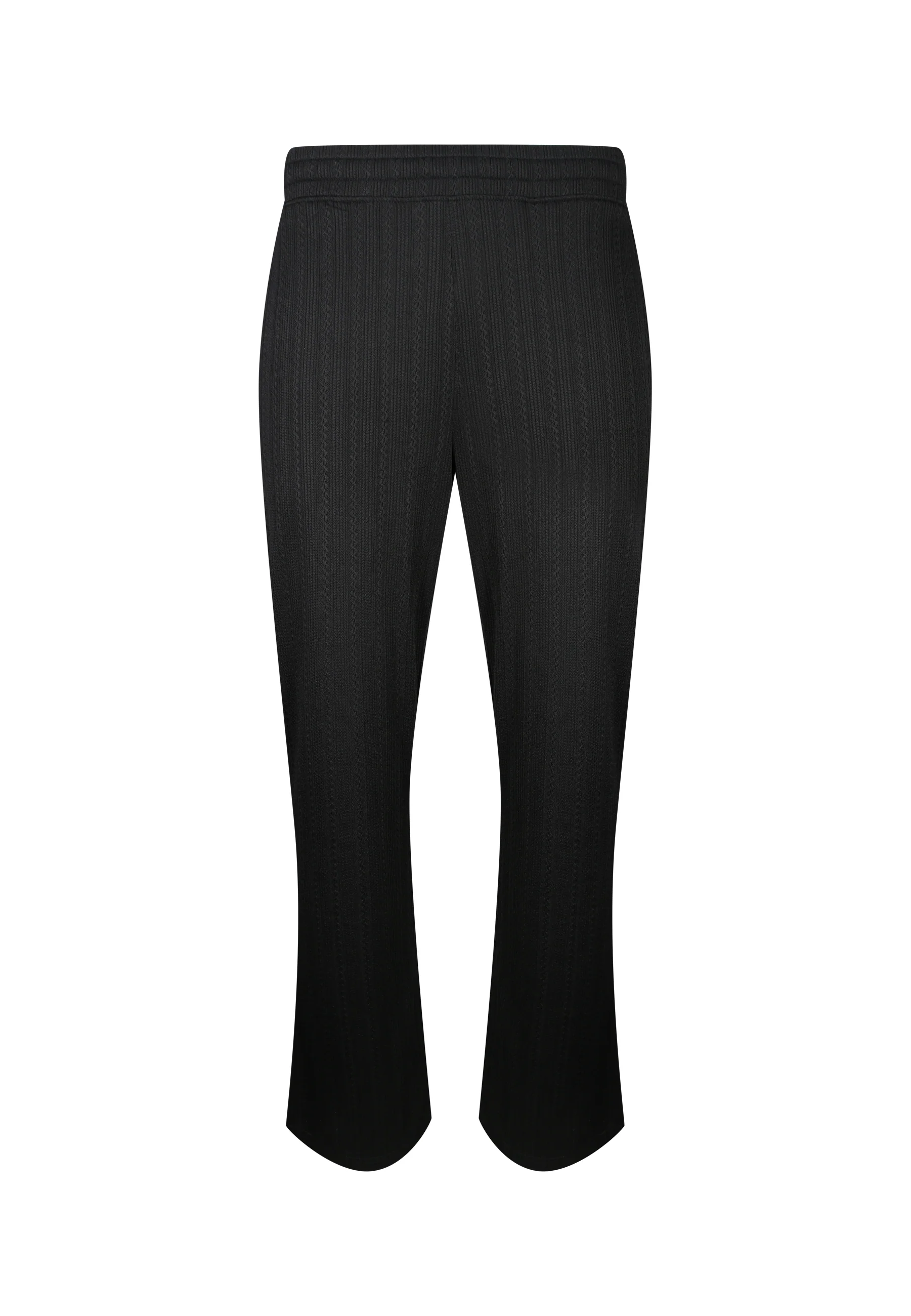 Black Textured Track Pants - Image 6