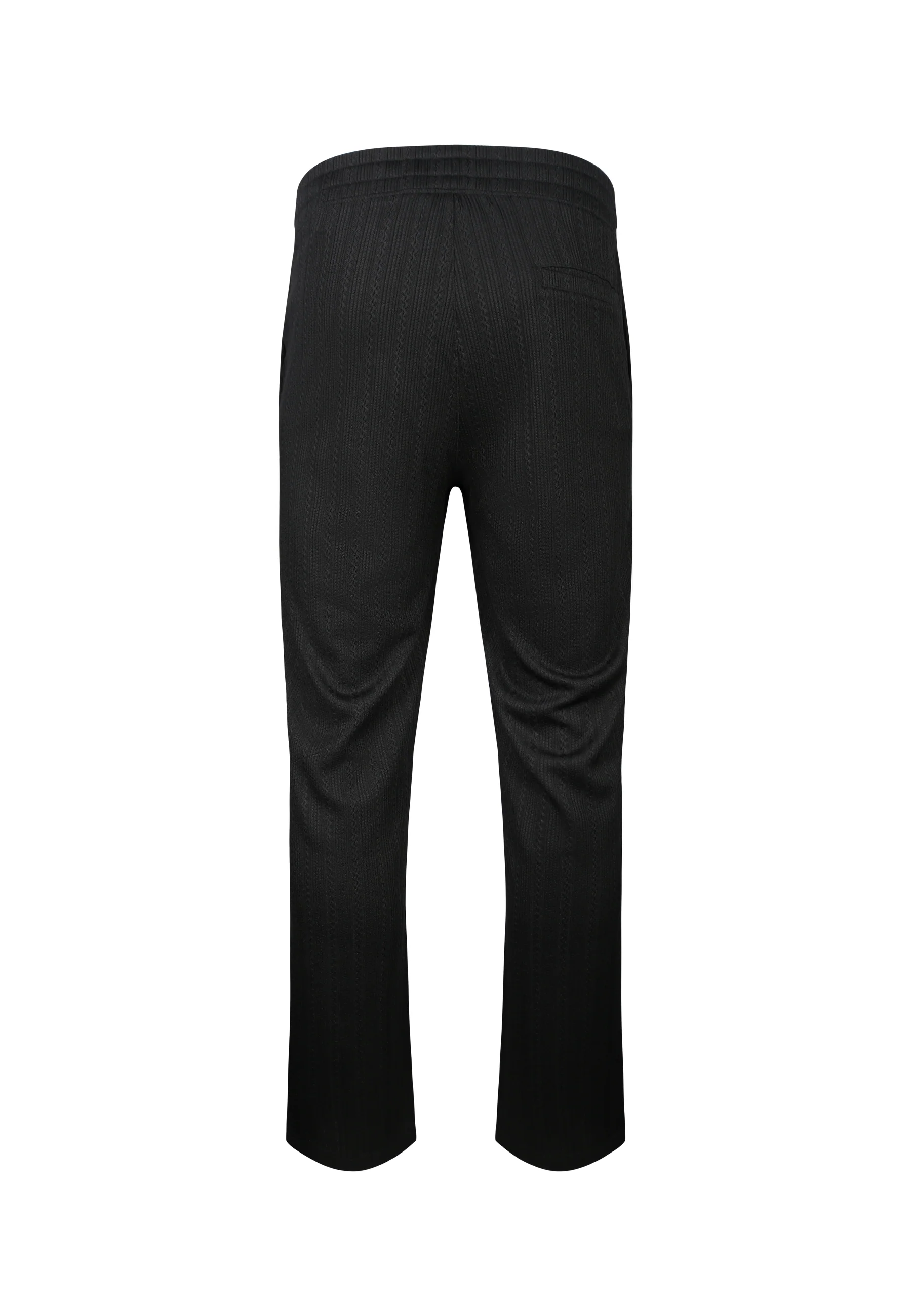 Black Textured Track Pants - Image 7