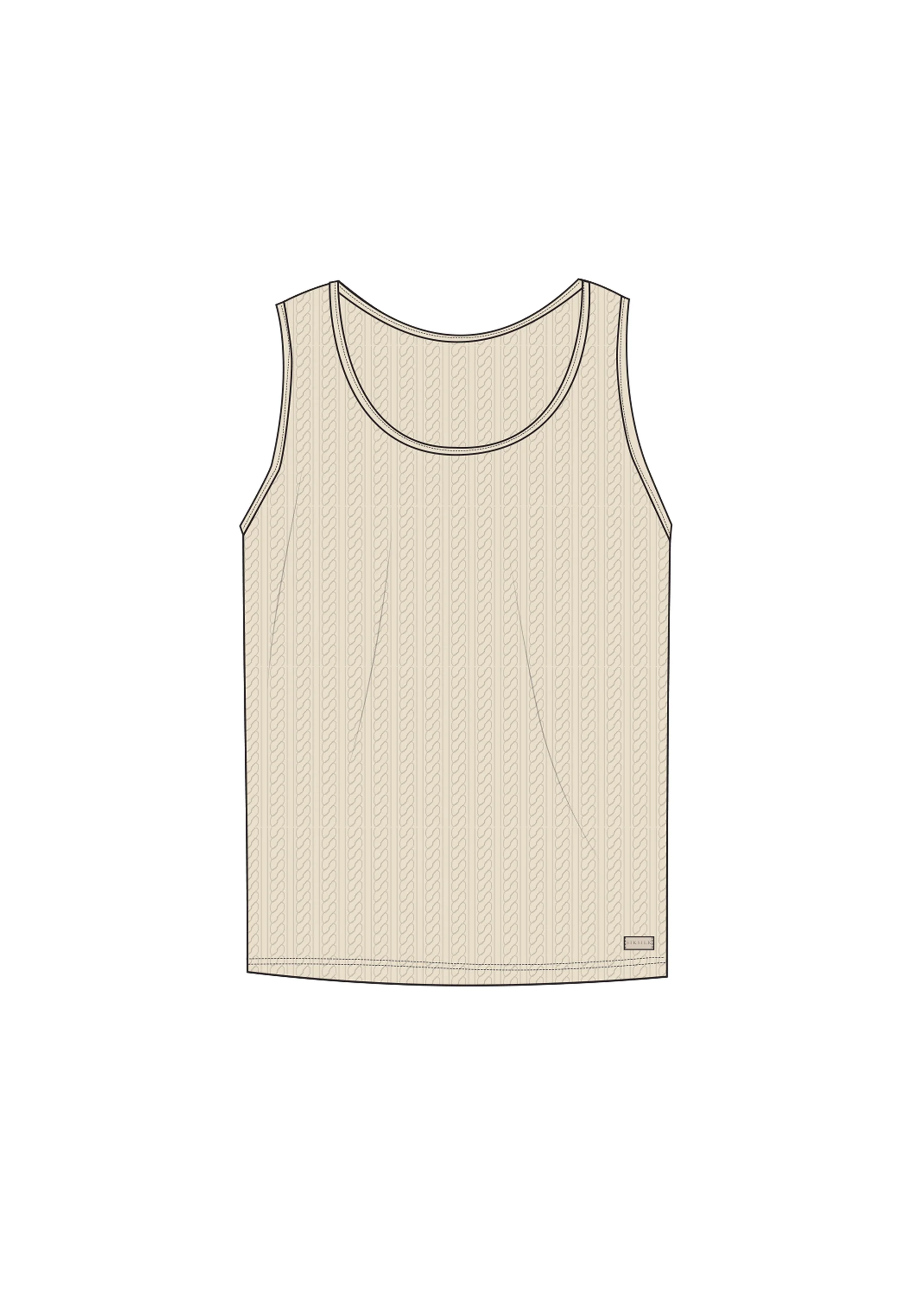 Ecru Textured Vest