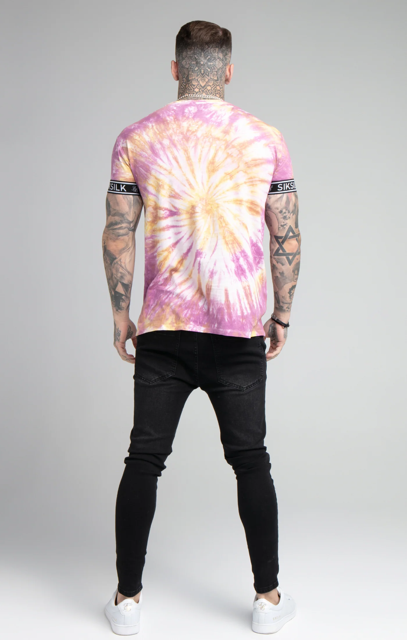 Pink Tie Dye Elastic Cuff T-Shirt - Image 5