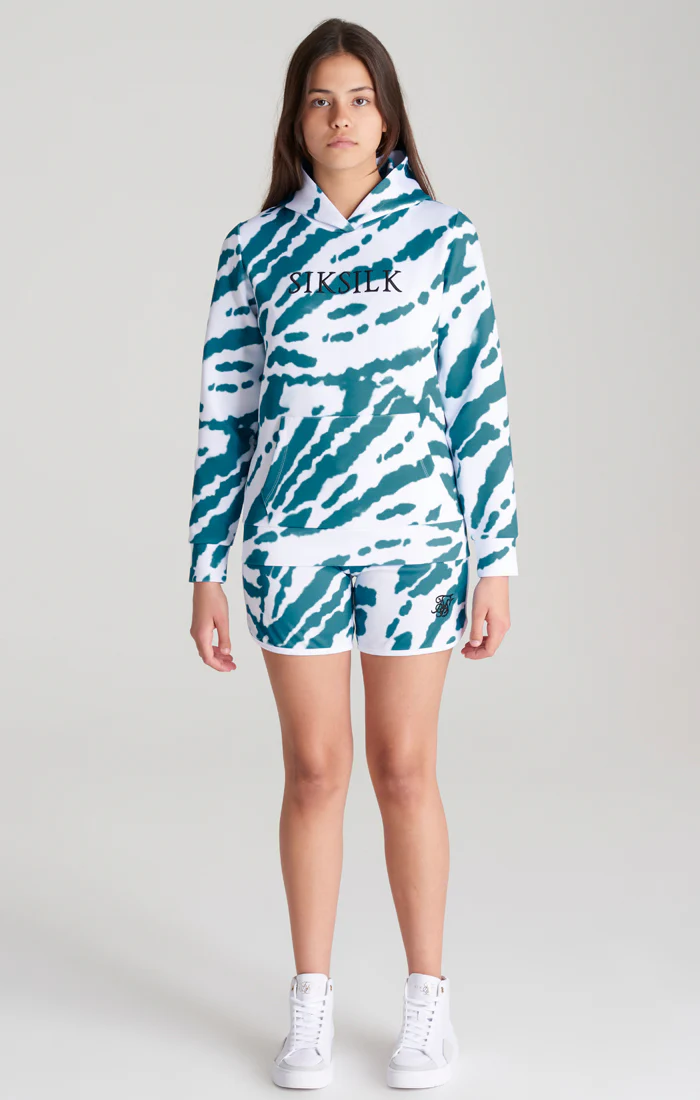 Girls White Tie Dye Hoodie - Image 3