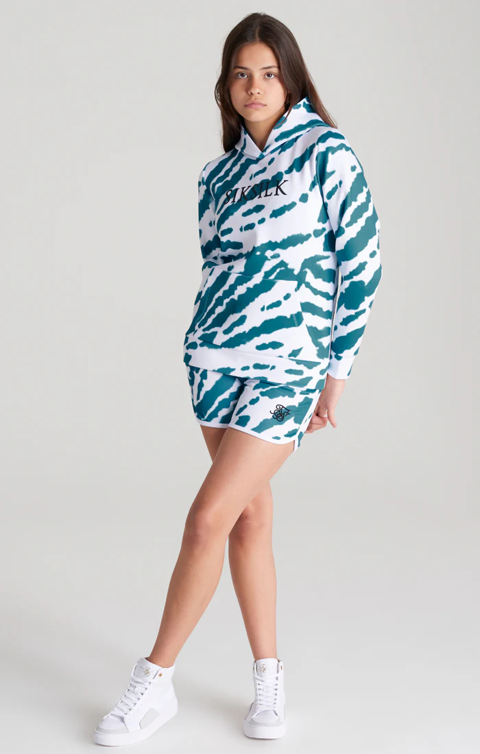 Girls White Tie Dye Hoodie - Image 4